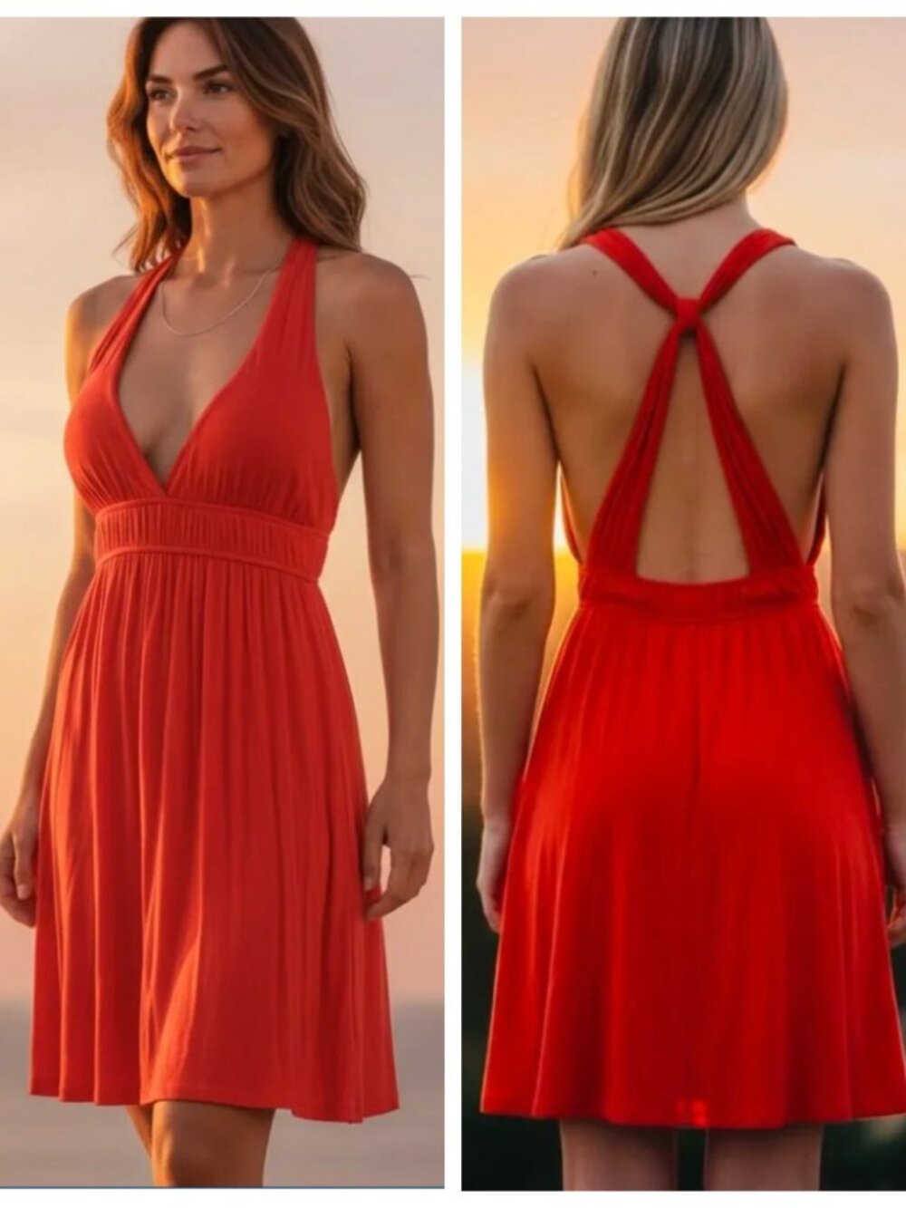 NWOT Delirious Los Angeles race back stretchy dress